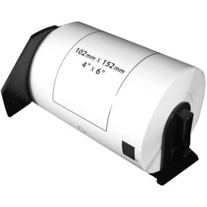 brother dk1241 black on white paper address shipping die cut label roll pc camp moose jaw