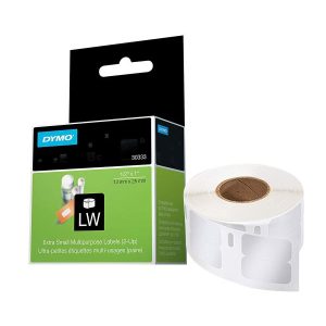 dymo original 30333 black on white paper multipurpose label roll pc camp moose jaw